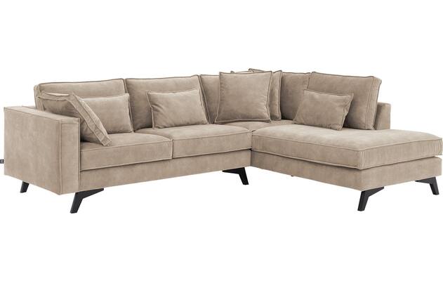 Goossens hoekbank chambre beige stof - 8235621-goossens-chambre-bank-stof-bruin-02