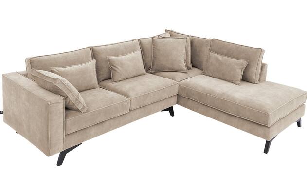 Goossens hoekbank chambre beige stof - 8235621-goossens-chambre-bank-stof-bruin-05