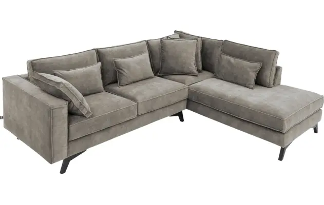 Goossens hoekbank chambre grijs stof - 8235627-goossens-chambre-bank-stof-grijs-05