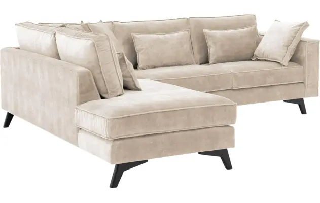 Goossens hoekbank chambre beige stof - 8235631-goossens-chambre-bank-stof-bruin-04