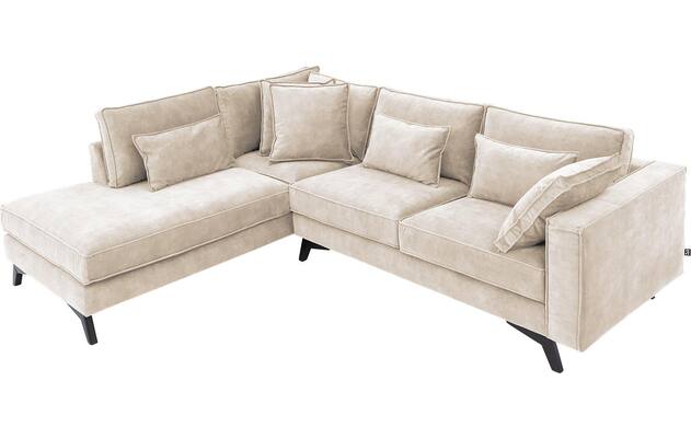 Goossens hoekbank chambre beige stof - 8235631-goossens-chambre-bank-stof-bruin-05