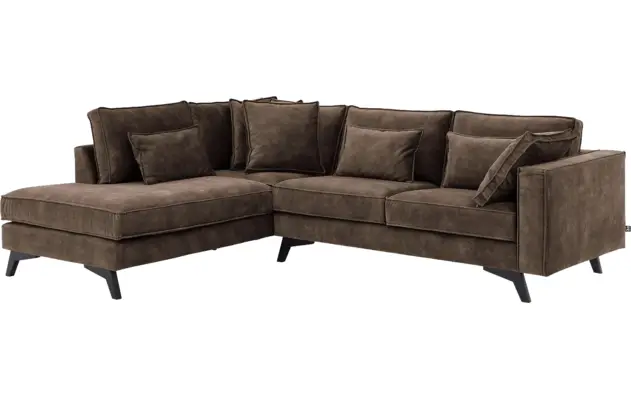 Goossens hoekbank chambre bruin stof - 8235633-goossens-chambre-bank-stof-bruin-02