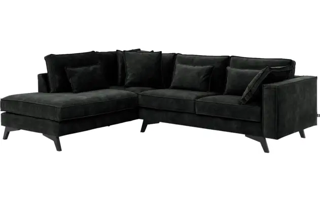 Goossens hoekbank chambre zwart stof - 8235639-goossens-chambre-bank-stof-zwart-02