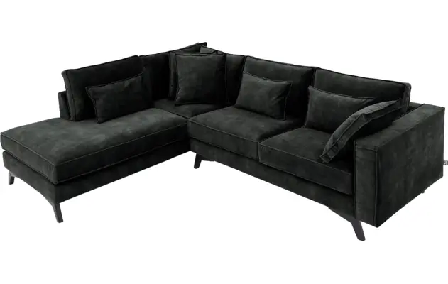 Goossens hoekbank chambre zwart stof - 8235639-goossens-chambre-bank-stof-zwart-05