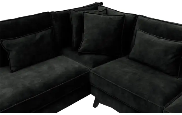 Goossens hoekbank chambre zwart stof - 8235639-goossens-chambre-bank-stof-zwart-06