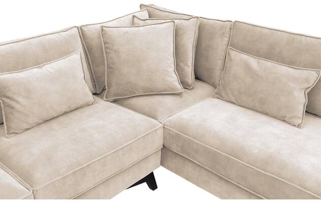 Goossens hoekbank chambre beige stof - 8235656-goossens-chambre-bank-stof-bruin-06