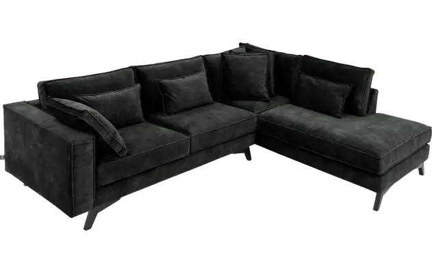 Goossens hoekbank chambre zwart stof - 8235664-goossens-chambre-bank-stof-zwart-05