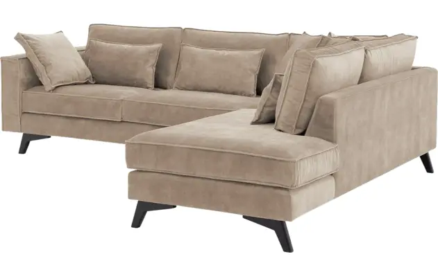 Goossens hoekbank chambre beige stof - 8235671-goossens-chambre-bank-stof-bruin-04
