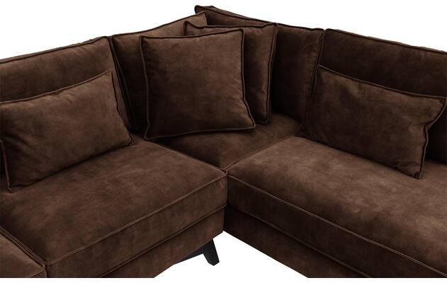 Goossens hoekbank chambre bruin stof - 8235676-goossens-chambre-bank-stof-bruin-06