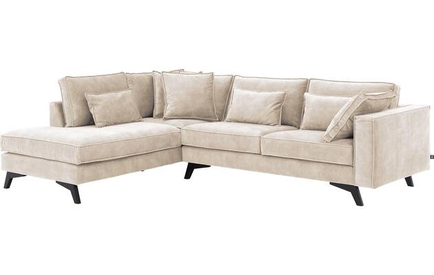 Goossens hoekbank chambre beige stof - 8235681-goossens-chambre-bank-stof-bruin-02