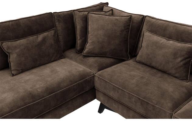 Goossens hoekbank chambre bruin stof - 8235683-goossens-chambre-bank-stof-bruin-06