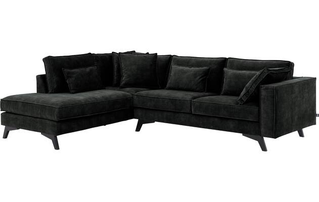 Goossens hoekbank chambre zwart stof - 8235689-goossens-chambre-bank-stof-zwart-02