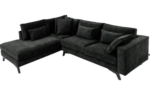 Goossens hoekbank chambre zwart stof - 8235689-goossens-chambre-bank-stof-zwart-05
