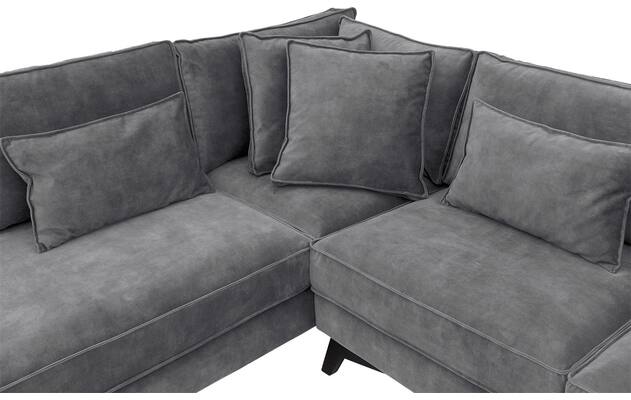 Goossens hoekbank chambre grijs stof - 8235692-goossens-chambre-bank-stof-grijs-06