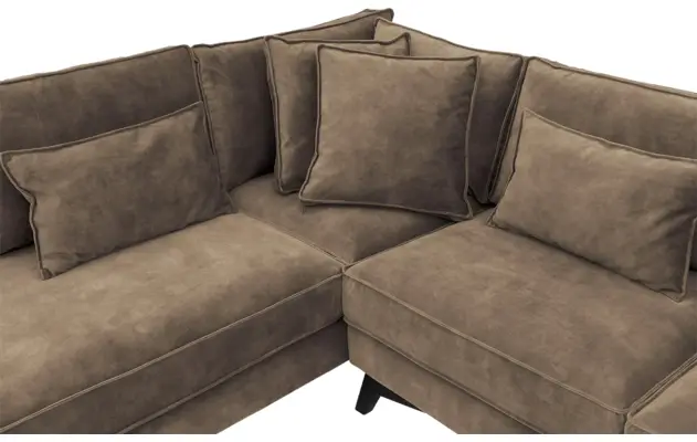Goossens hoekbank chambre bruin stof - 8235694-goossens-chambre-bank-stof-bruin-06