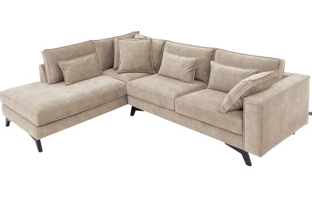 Goossens hoekbank chambre beige stof - 8235696-goossens-chambre-bank-stof-bruin-05