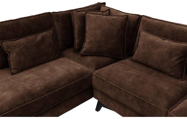 Goossens hoekbank chambre bruin stof - 8235701-goossens-chambre-bank-stof-bruin-06
