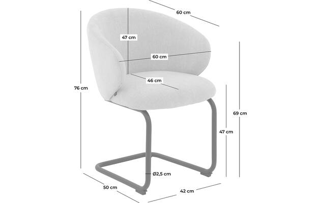 Goossens eetkamerstoel noomi beige stof - 8235773-goossens-noomi-stoel-onderdelen-metaal-50