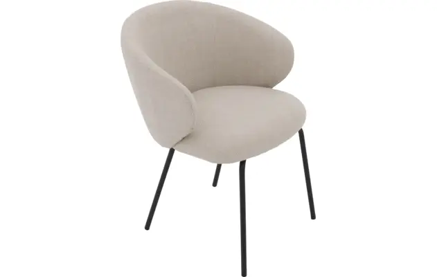 Goossens eetkamerstoel noomi beige stof - 8235784-goossens-noomi-stoel-onderdelen-metaal-05
