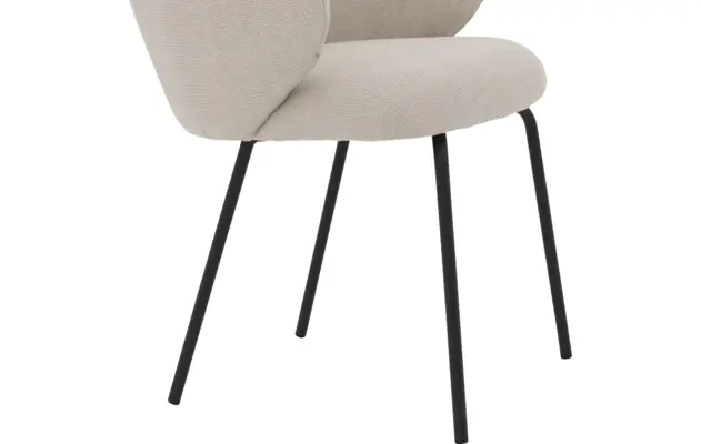 Goossens eetkamerstoel noomi beige stof - 8235784-goossens-noomi-stoel-onderdelen-metaal-06