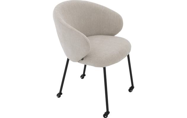 Goossens eetkamerstoel noomi beige stof - 8235785-goossens-noomi-stoel-onderdelen-metaal-05