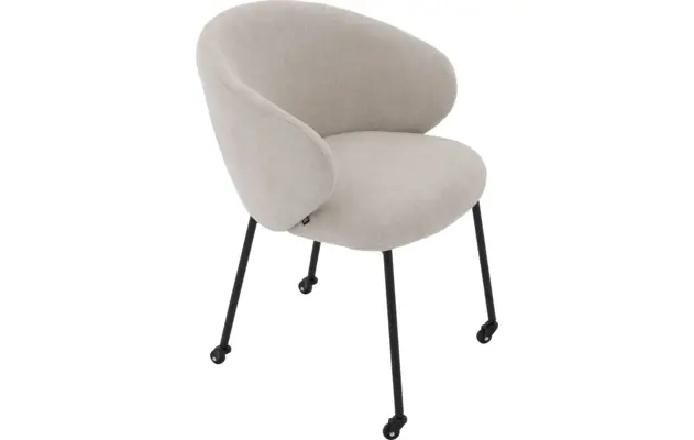 Goossens eetkamerstoel noomi beige stof - 8235785-goossens-noomi-stoel-onderdelen-metaal-05