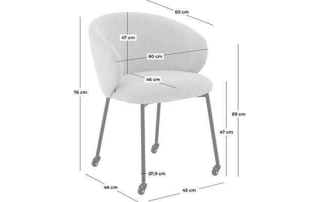 Goossens eetkamerstoel noomi beige stof - 8235785-goossens-noomi-stoel-onderdelen-metaal-50