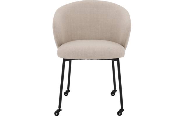 Goossens eetkamerstoel noomi beige stof - 8235790-goossens-noomi-stoel-onderdelen-metaal-03