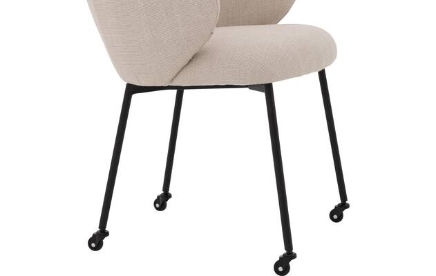Goossens eetkamerstoel noomi beige stof - 8235790-goossens-noomi-stoel-onderdelen-metaal-05