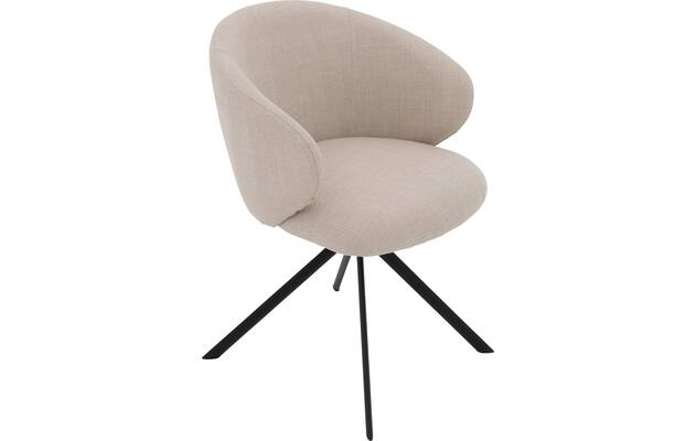 Goossens eetkamerstoel noomi beige stof - 8235796-goossens-noomi-stoel-onderdelen-metaal-05