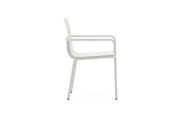 Kave home tuinstoel met armleuning galdana grijs aluminium - 8240169-kave-home-galdana-tuinstoelen-aluminium-03