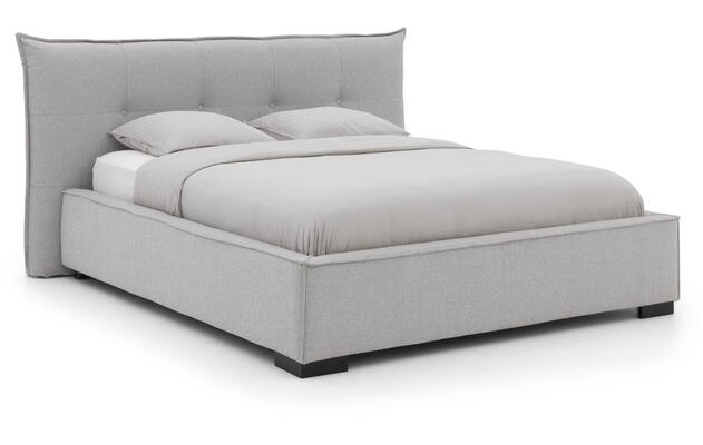 Goossens gestoffeerd bedframe bolzano storage grijs stof - 8241819-goossens-bolzano-storage-bedframe-stof-01