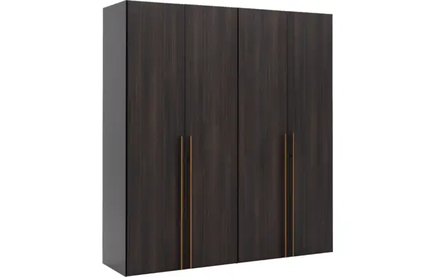 Goossens kledingkast ambra zwart hoogwaardig meubelplaat - 8241883-goossens-ambra-zwart-draaideuren-02