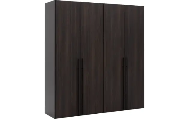 Goossens kledingkast ambra zwart hoogwaardig meubelplaat - 8241883-goossens-ambra-zwart-draaideuren-06