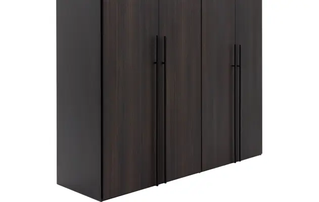 Goossens kledingkast ambra zwart hoogwaardig meubelplaat - 8241883-goossens-ambra-zwart-draaideuren-07