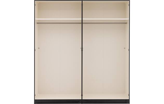 Goossens kledingkast ambra zwart hoogwaardig meubelplaat - 8241883-goossens-ambra-zwart-draaideuren-18