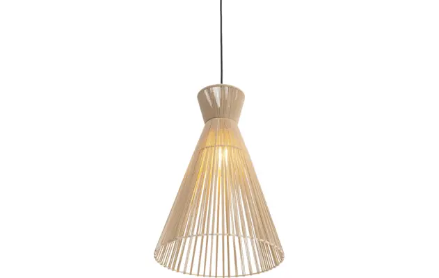 Goossens hanglamp fresia bruin stof - 8242007-frandsen-fresia-e27-03