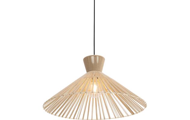 Goossens hanglamp fresia bruin stof - 8242008-frandsen-fresia-e27-03