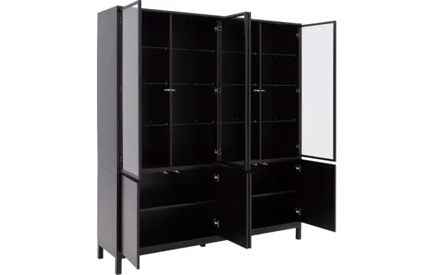 Goossens vitrinekast valencia zwart melamine - 8242051-goossens-valencia-buffetkast-melamine-04