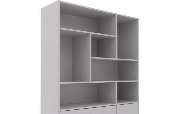 Goossens basic buffetkast madrid grijs melamine - 8242779-goossens-basic-madrid-buffetkast-melamine-05