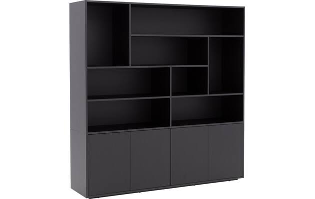 Goossens basic buffetkast madrid zwart melamine - 8242782-goossens-basic-madrid-buffetkast-melamine-03