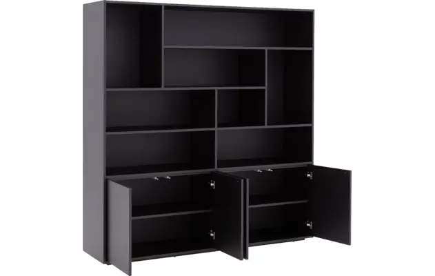 Goossens basic buffetkast madrid zwart melamine - 8242782-goossens-basic-madrid-buffetkast-melamine-04