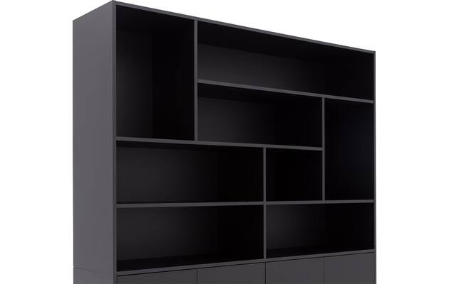 Goossens basic buffetkast madrid zwart melamine - 8242782-goossens-basic-madrid-buffetkast-melamine-05