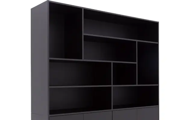 Goossens basic buffetkast madrid zwart melamine - 8242782-goossens-basic-madrid-buffetkast-melamine-05