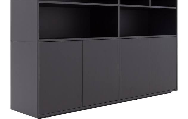 Goossens basic buffetkast madrid zwart melamine - 8242782-goossens-basic-madrid-buffetkast-melamine-06