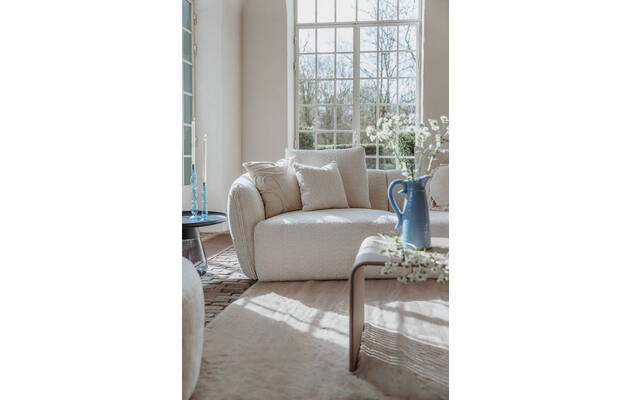 Goossens loungebank fay wit stof - 8242974-05