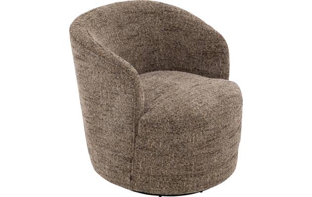 Goossens draaifauteuil milk bruin stof - 8243296-goossens-milk-fauteuil-stof-05