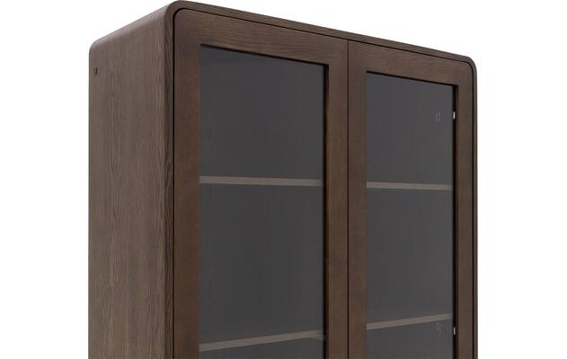Goossens basic vitrinekast melani bruin eiken - 8243327-goossens-basic-melani-vitrinekast-eiken-07