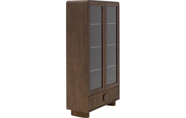 Goossens basic vitrinekast melani bruin eiken - 8243327-goossens-basic-melani-vitrinekast-eiken-11