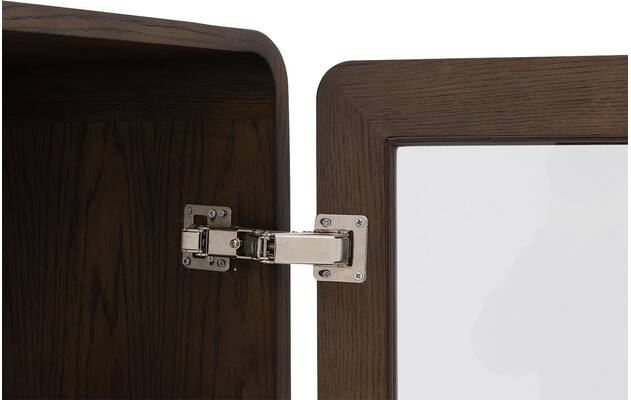 Goossens basic vitrinekast melani bruin eiken - 8243327-goossens-basic-melani-vitrinekast-eiken-12